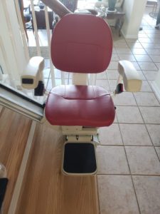 The Pilot Aviator E603 Straight Stairlift - Burgundy Seat