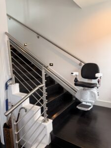Pilot E603 Straight Stairlift Burgundy